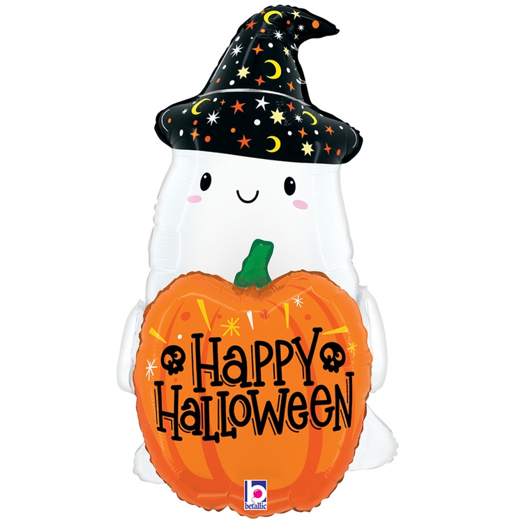 a5d0413ca0e4ca83b8422670cd314f72 Шар «Привидение с тыквой» 69 см — изображение 1